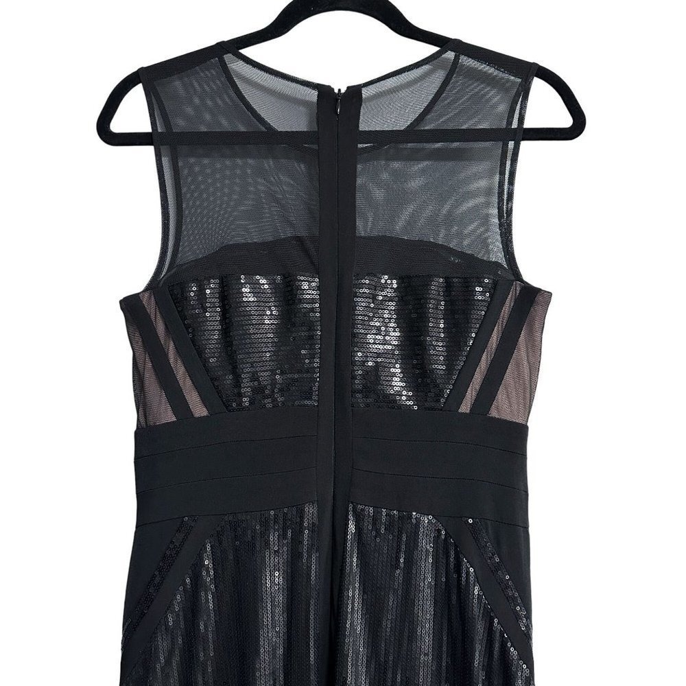 Calvin Klein Black Sequin Mesh Insert Trumpet Hem… - image 7